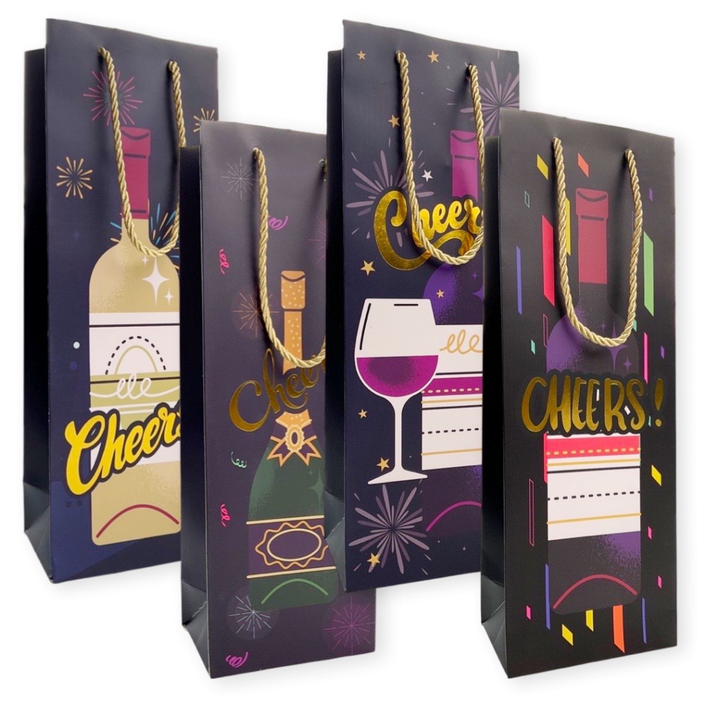 

Scoop Kantong Kertas / Paper Bag Botol Wine Cheers 36x12.5x8.5cm 71301500