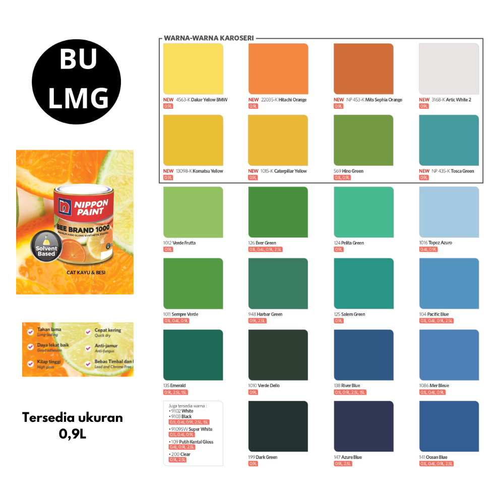 Cat Bee Brand 1000 || Nippon Paint || Bee Brand 1000 0,9l [Cat Bee Brand 02]