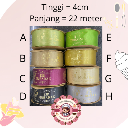 

Pita Idul Fitri Besar per roll 22 meter Selamat Lebaran Eid Mubarak Kotak Hampers