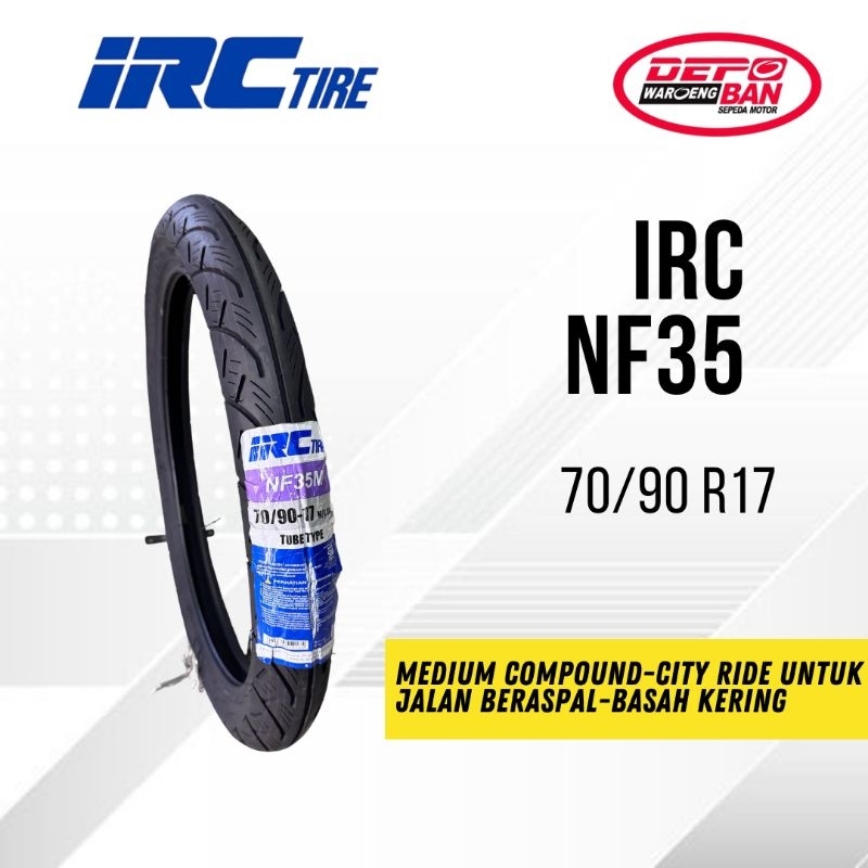 BAN TUBETYPE NF35 70/90 R17 IRC NEW ORIGINAL 