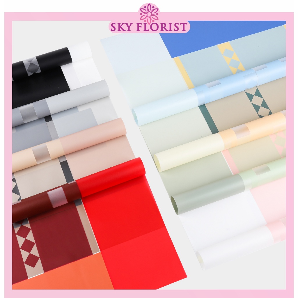 

20 Lembar Kertas Buket Bunga Dua Warna Bi Collor Flower Wrapping Cellophane KB72