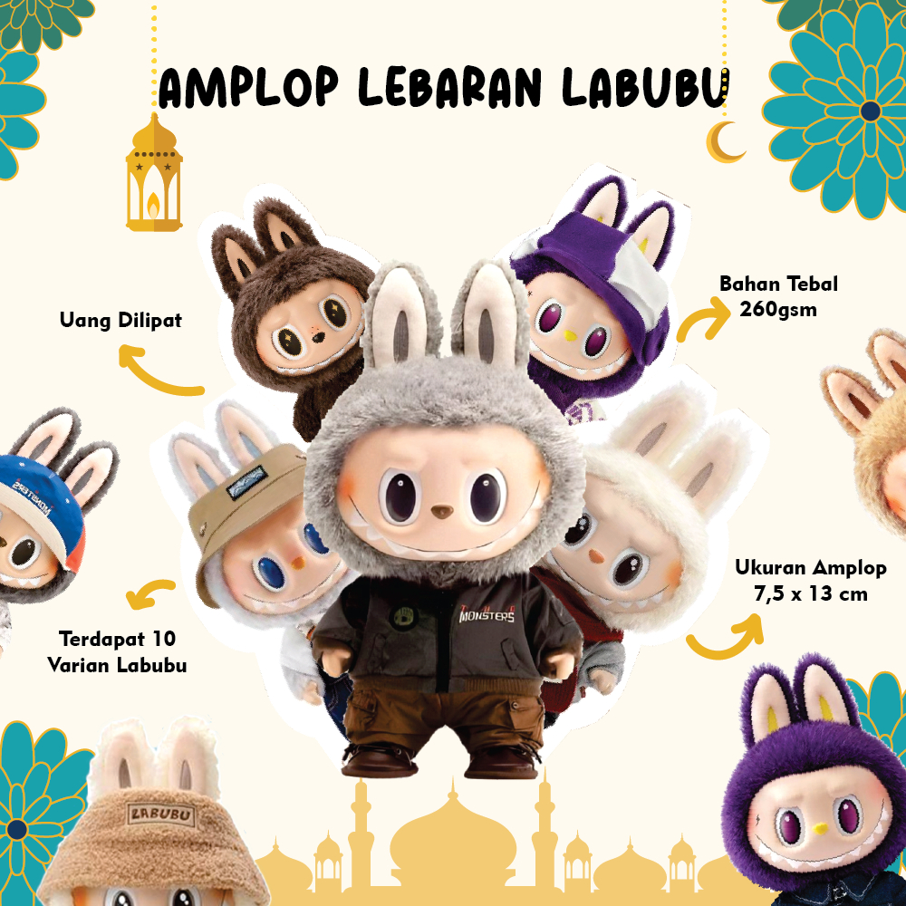 

EasyPrint92 Amplop Gift Labubu 3D 2025 Angpau Labubu Bahan Tebal dan Berkualitas (isi 10 Grosir)