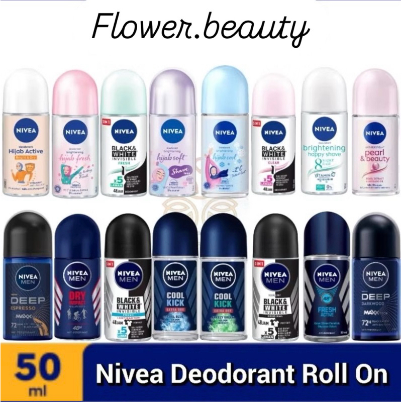 NIVEA Deodorant Roll-On 50ml / NIVEA MEN Deodorant Roll-On 50ml women fresh pespirex rexona mbk keti