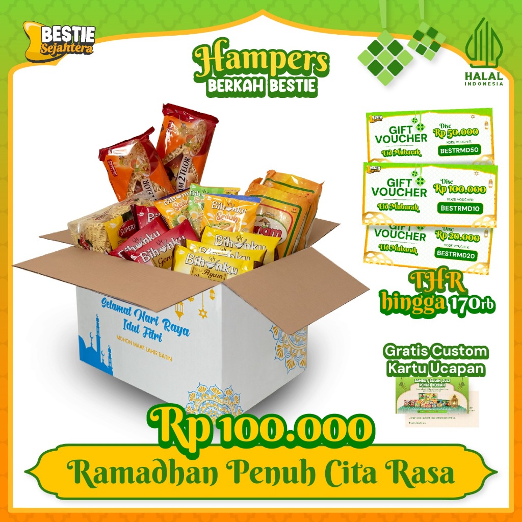 

Paket Hampers Ramadhan - Paket Sembako Lebaran Berkah Bestie - Free Kartu Ucapan