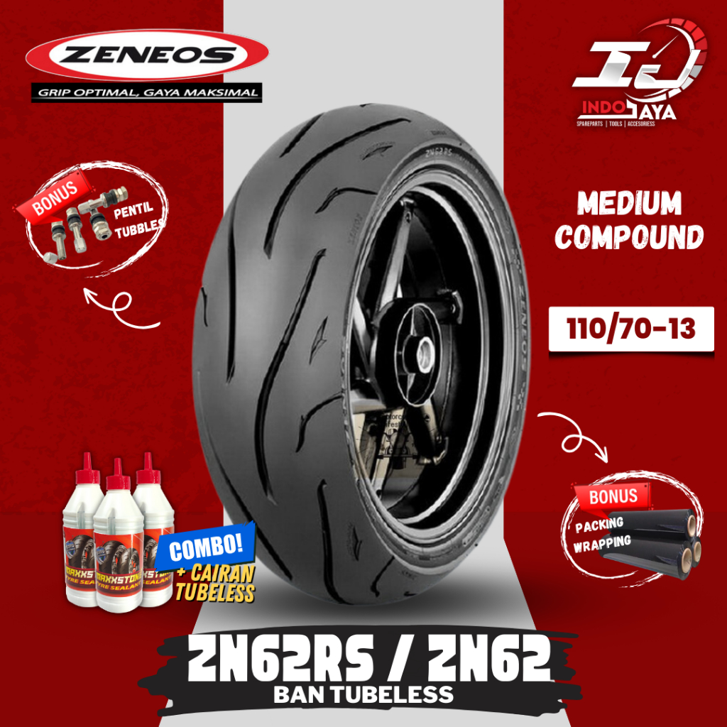 [READY] BAN LUAR TUBELESS ZENEOS ZN62 (110/70-13) BAN NMAX / BAN DEPAN BELAKANG MOTOR N-MAX / N MAX 