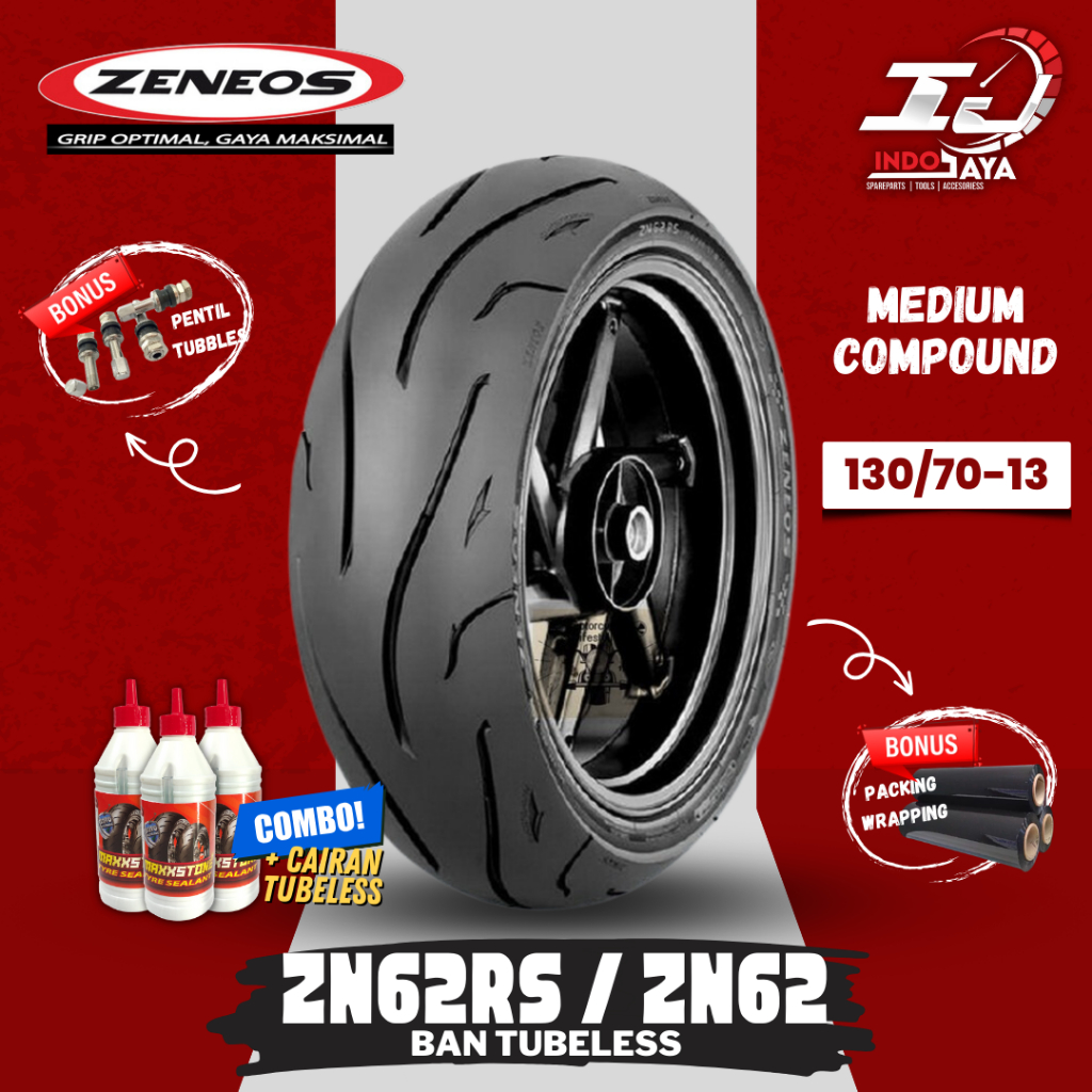 [READY] BAN LUAR TUBELESS ZENEOS ZN62 (130/70-13) BAN NMAX / BAN DEPAN BELAKANG MOTOR N-MAX / N MAX 