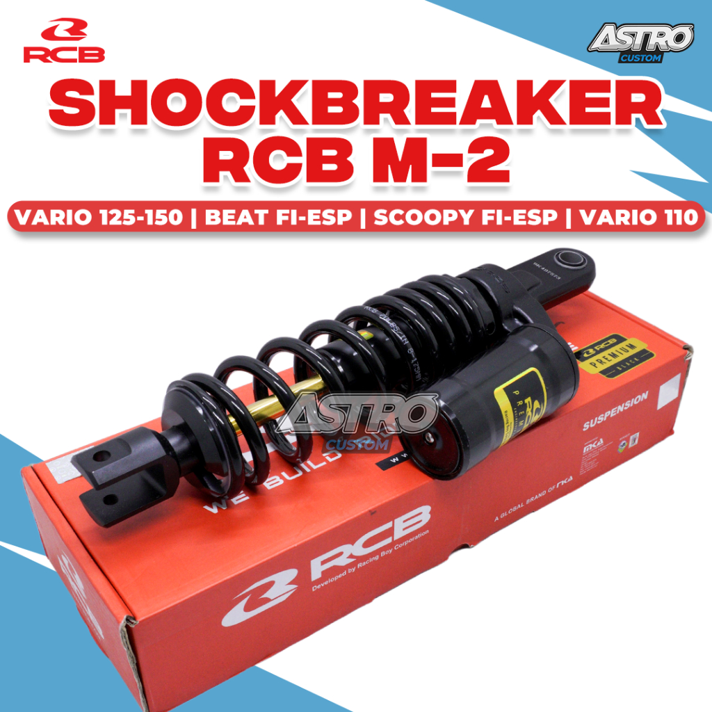 RCB Monoshock Vario 125 150 Beat Fi Scoopy Fi ESP 330mm MB-2 SERIES Shock Sokbreaker Belakang Racing