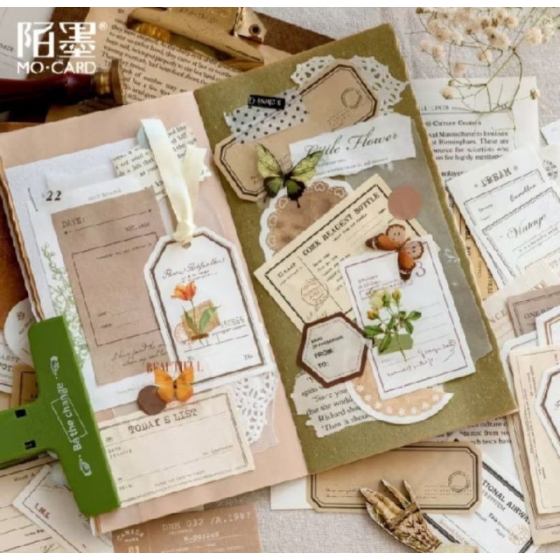 

(Kindly) 10 pcs Memo Pad Vintage Ephemera untuk Dekorasi Journal, Collage, Scrapbook, Kreasi DIY