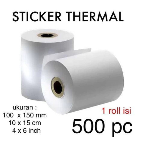 

TERMURAH THERMAL 100 X 150 MM ISI 500 LBR - KERTAS THERMAL BARCODE 100 X 150 KERTAS STICKER DIRECT THERMAL LABEL BARCODE 100 x 150 ROLL ISI 500 LBR - KERTAS THERMAL BARCODE 100 X 150 KERTAS STICKER DIRECT THERMAL