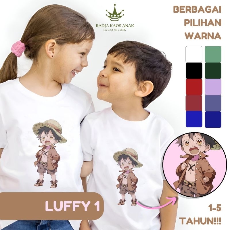 BAJU KAOS ANAK BALITA GAMBAR KARTUN LUCU PREMIUM| Kaos LUCU GAMBAR ANIME ONE PIECE anak kecil balita