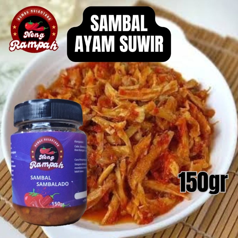 

Sambal Ayam Suwir 150gr, Siap Saji, Sambalado, Neng Rampah
