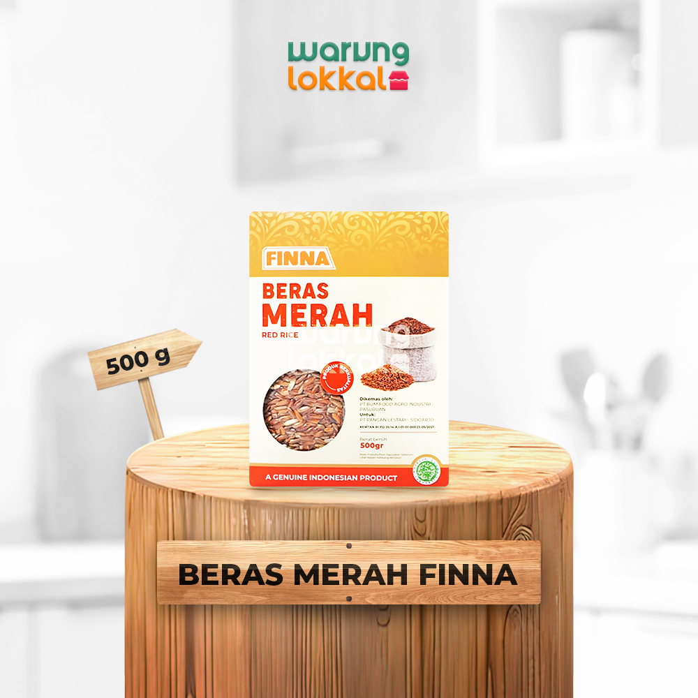 

Beras Merah Finna 500g - Warung Lokkal