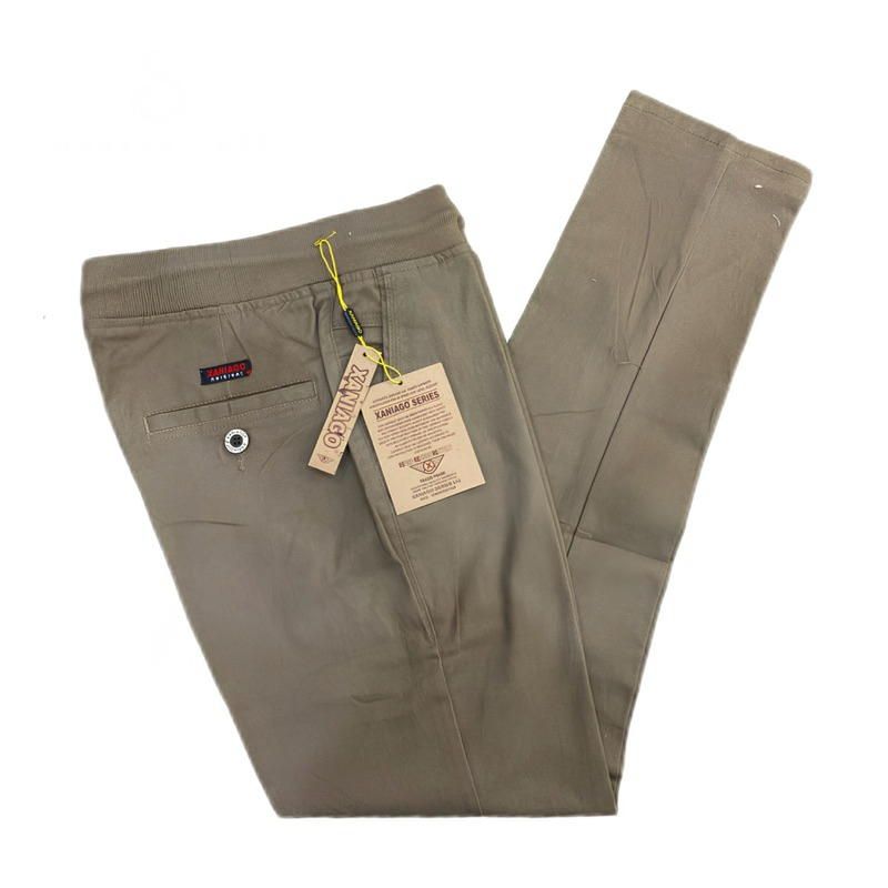 Celana Chino Pria Pinggang Karet Xaniago Original