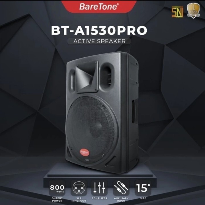 (JUAL 2 BUAH) Speaker 15 inch Aktif Baretone BT A1530 Pro / BT A 1530Pro - Original