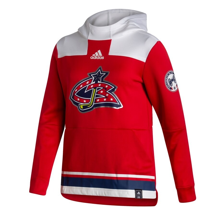 Jaket Hoodie Adidas NHL Columbus Blue Jackets Reverse Retro ORIGINAL