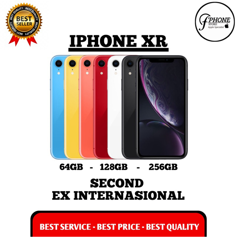 APPLE IPHONE XR (64GB) & (128GB) & (256GB) SECOND ORIGINAL BERGARANSI 100%