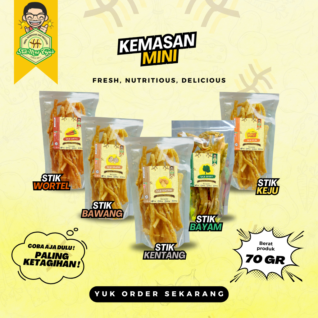 

[PLASTIK - 70 GRAM] All Varian Rasa Stik Mas Fajar Kemasan Ekonomis