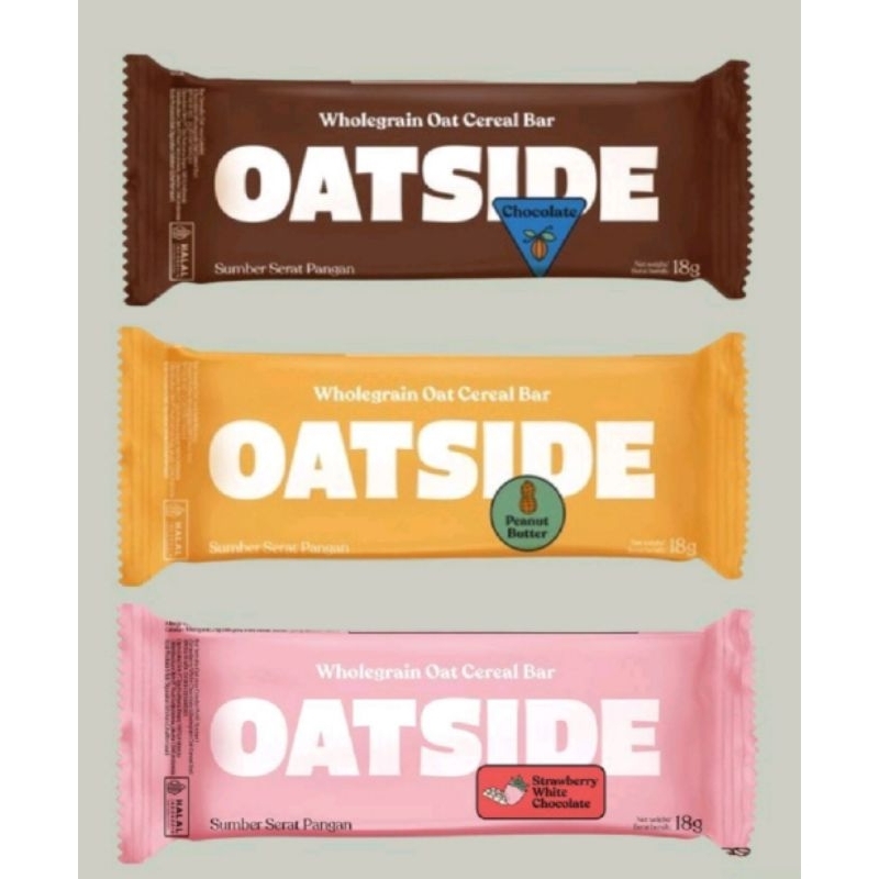 

Oatside Cereal Bar Chocolate, Peanut Butter, Strawberry White Chocolate 18gr