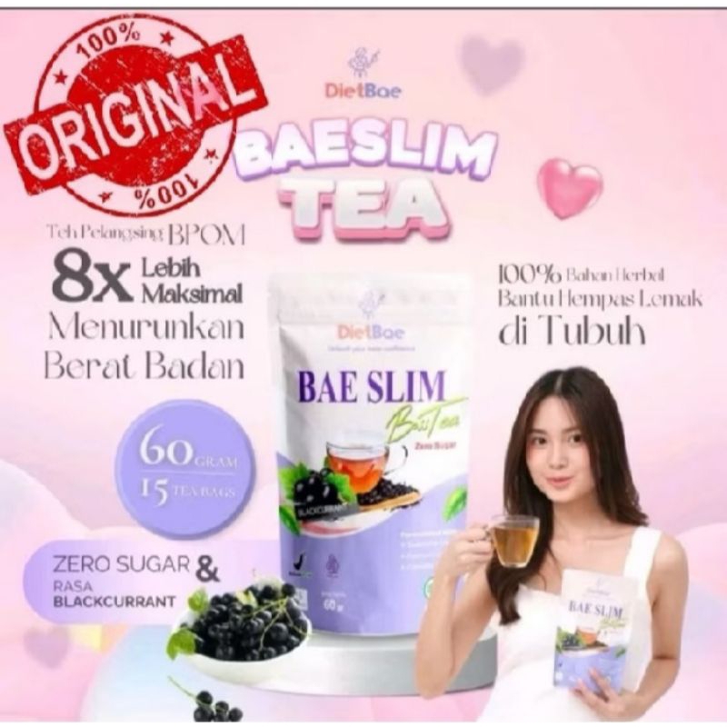 BAESLIM Teh Pelangsing Tea Diet Bae Slim Penurun Berat Badan Detox Dietbae Bpom