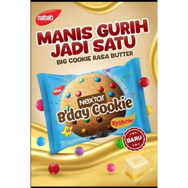 

B'day Cookie Nabati ( 1 pack isi 10 )