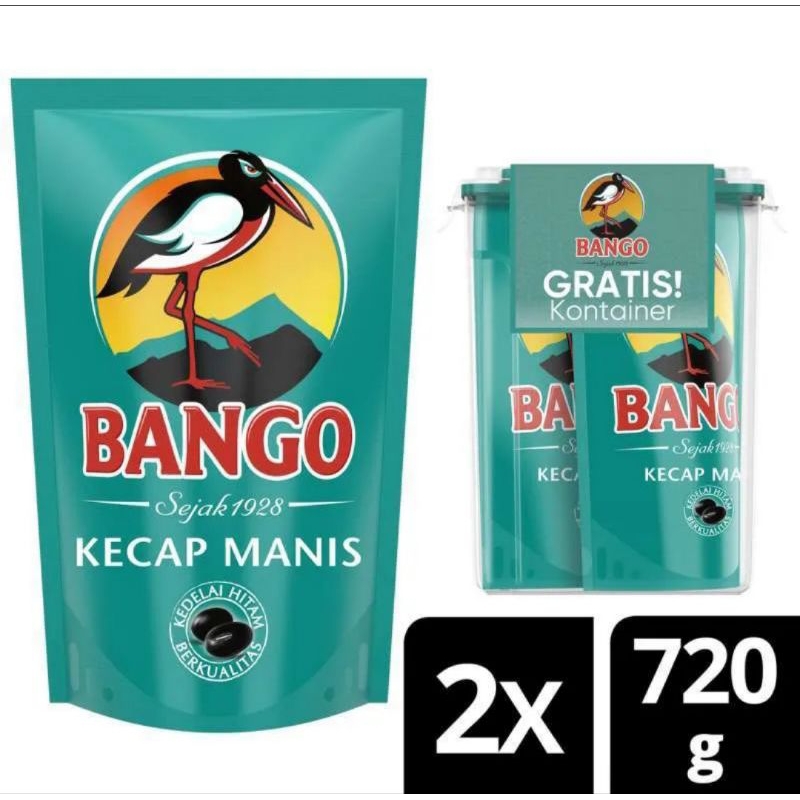 

KECAP MANIS BANGO Refill (2x720g) FREE KONTAINER