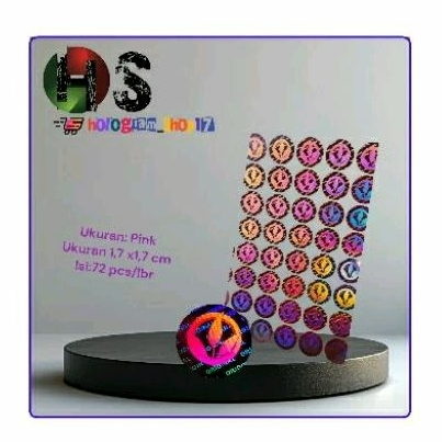 

stiker hologram 3 daun