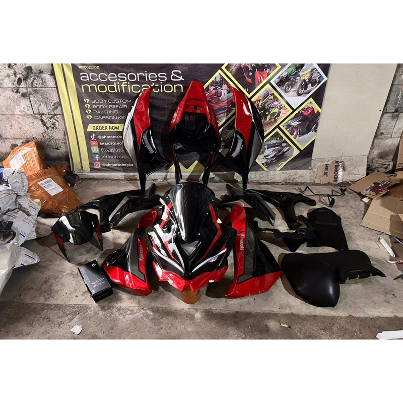 Full fairing fullbodi custom model Ninja zx25r utk r15 v2 byson karbu new vixion ninja 250 mono karb