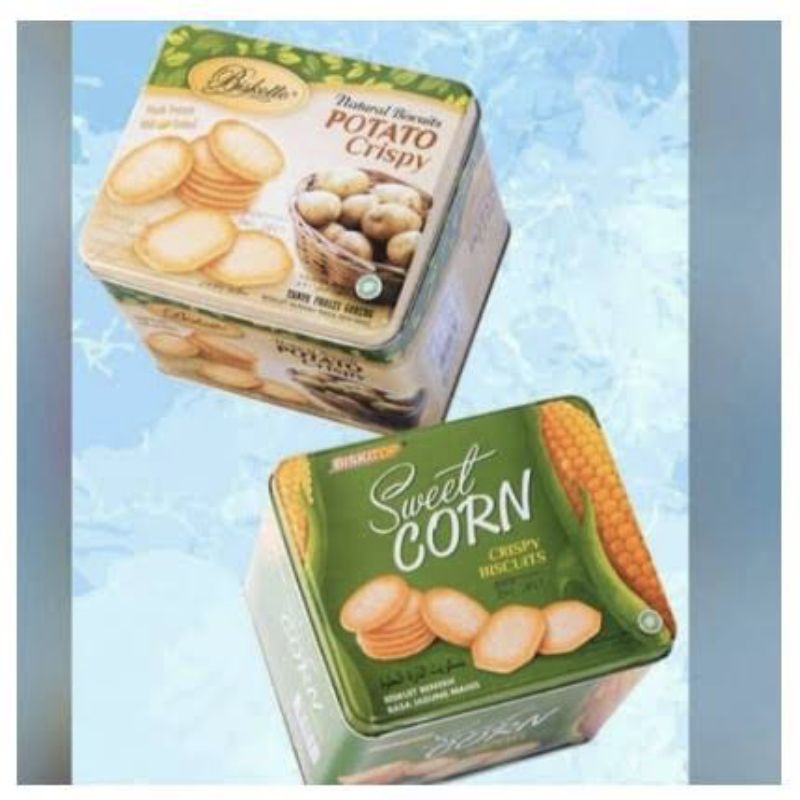 

Biskotto Crispy Potato & Biskitop Sweet Corn Kaleng 400gr