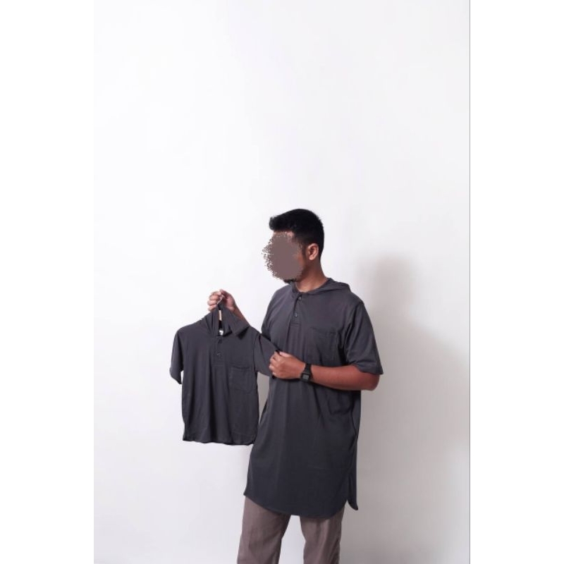 KURTA KAOS SALEEM DEWASA & KIDS HOODIE DAILY KOKO ORIGINAL BY AZDA KURTA KOKO LENGAN PENDEK COTTON C