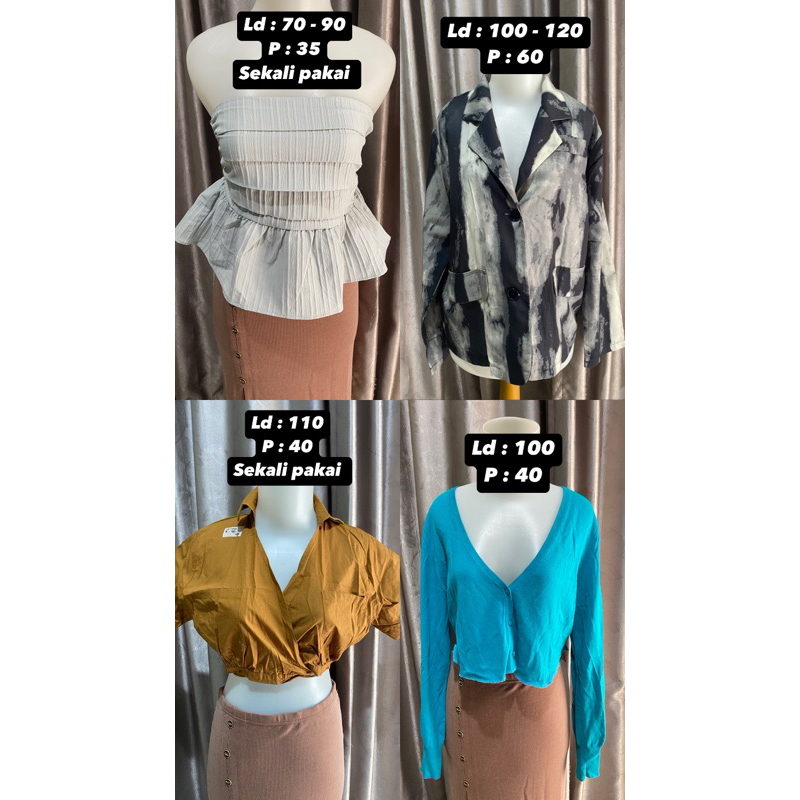 Cube Top / Crop Top tali / Blazer abstract / Cardigan