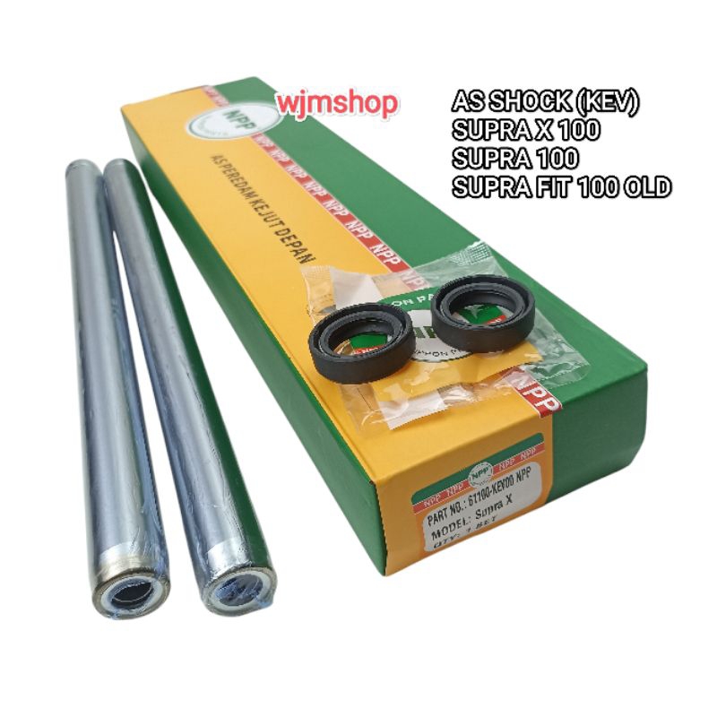 AS SHOCK DEPAN + SEAL 1PASANG KEV SUPRA 100 SUPRA X 100 SUPRA FIT LAMA 100 61100-KEV00 MERK NPP NIPP
