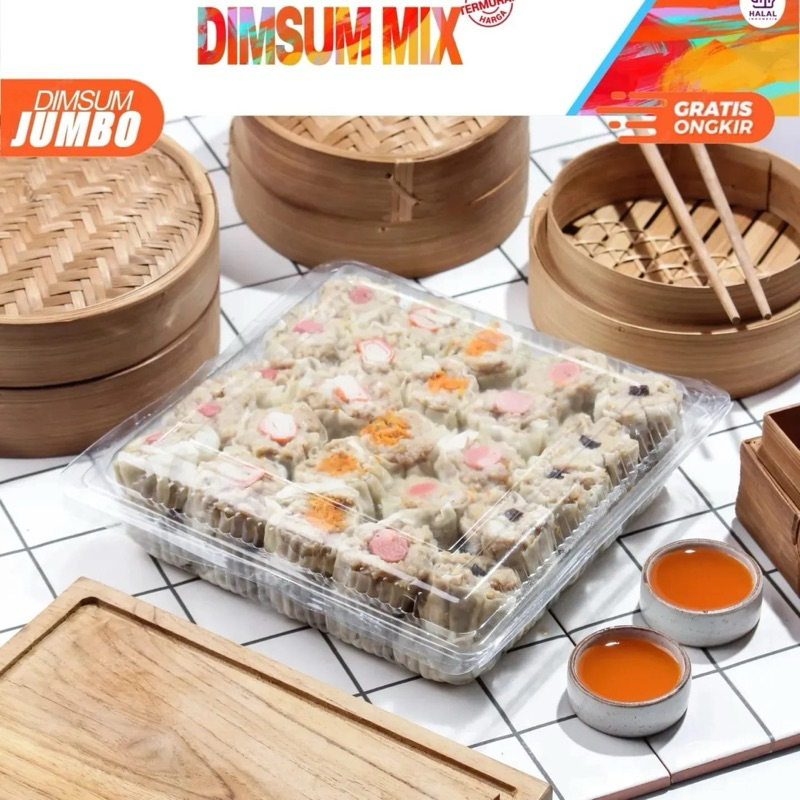 

dimsum frozen mix isi 100 pcs - harga reseller termurah ukuran jumbo 32 gram