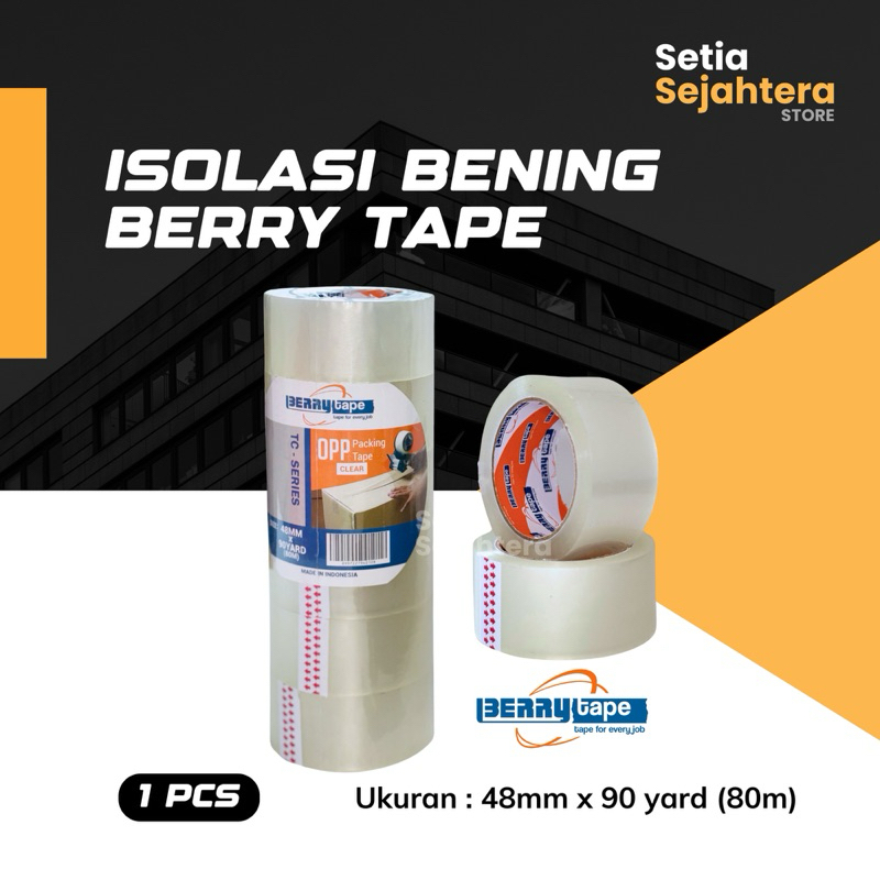 

BERRY TAPE Isolasi Solatip Lakban Bening Tebal 48mm - 1 pcs