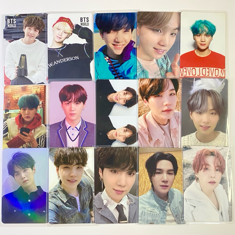 PHOTOCARD SUGA BTS YOONGI LOVE YOURSELF HER TEAR PIZZA AWAN SAMSUNG MELET PTD PERSONA POLAROID