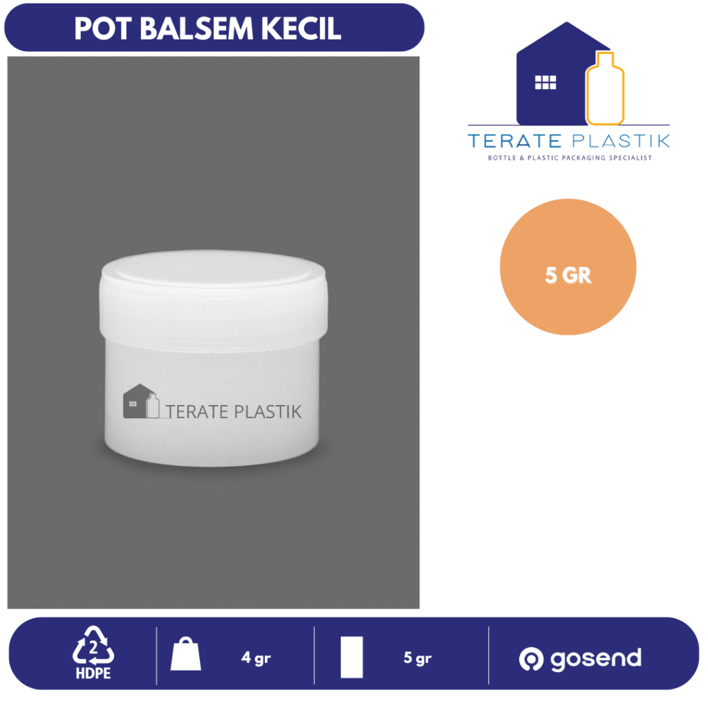 Pot Balsem Kecil 5 gr | Terate Plastik Bandung