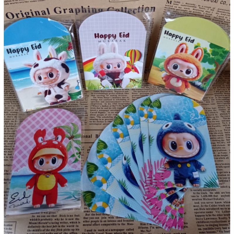 

5 Pack Amplop Labubu Series 50 pcs Amplop Labubu Murah