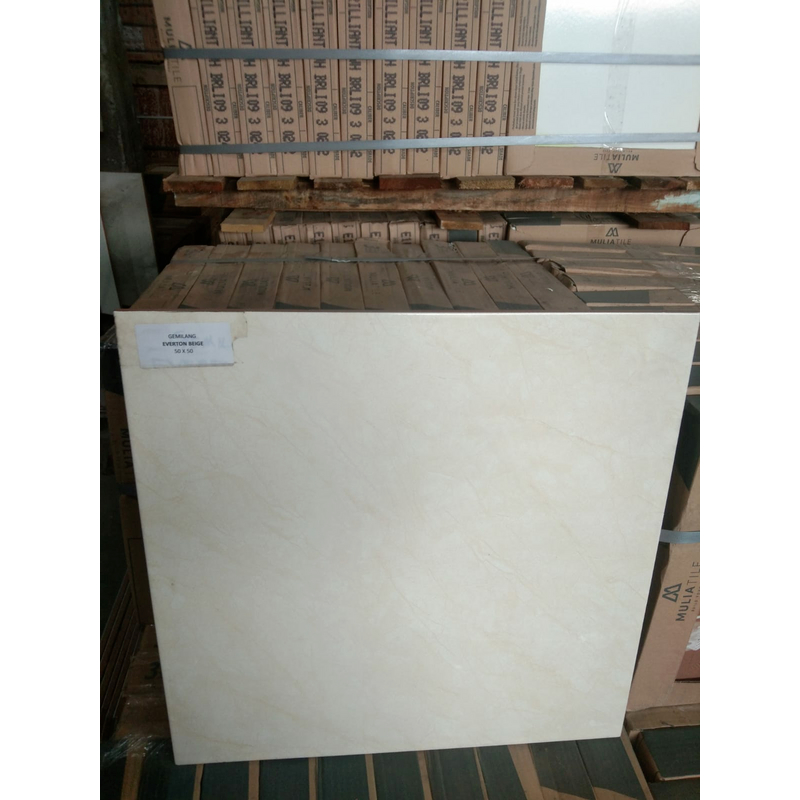 GEMILANG 50X50 EVERTON BEIGE GLOSSY - KERAMIK LANTAI