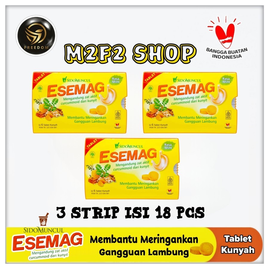 

Sido Muncul ESEMAG Tablet Kunyah Obat Sakit Maag Lambung Rasa Mint - Kemasan 3 Strip