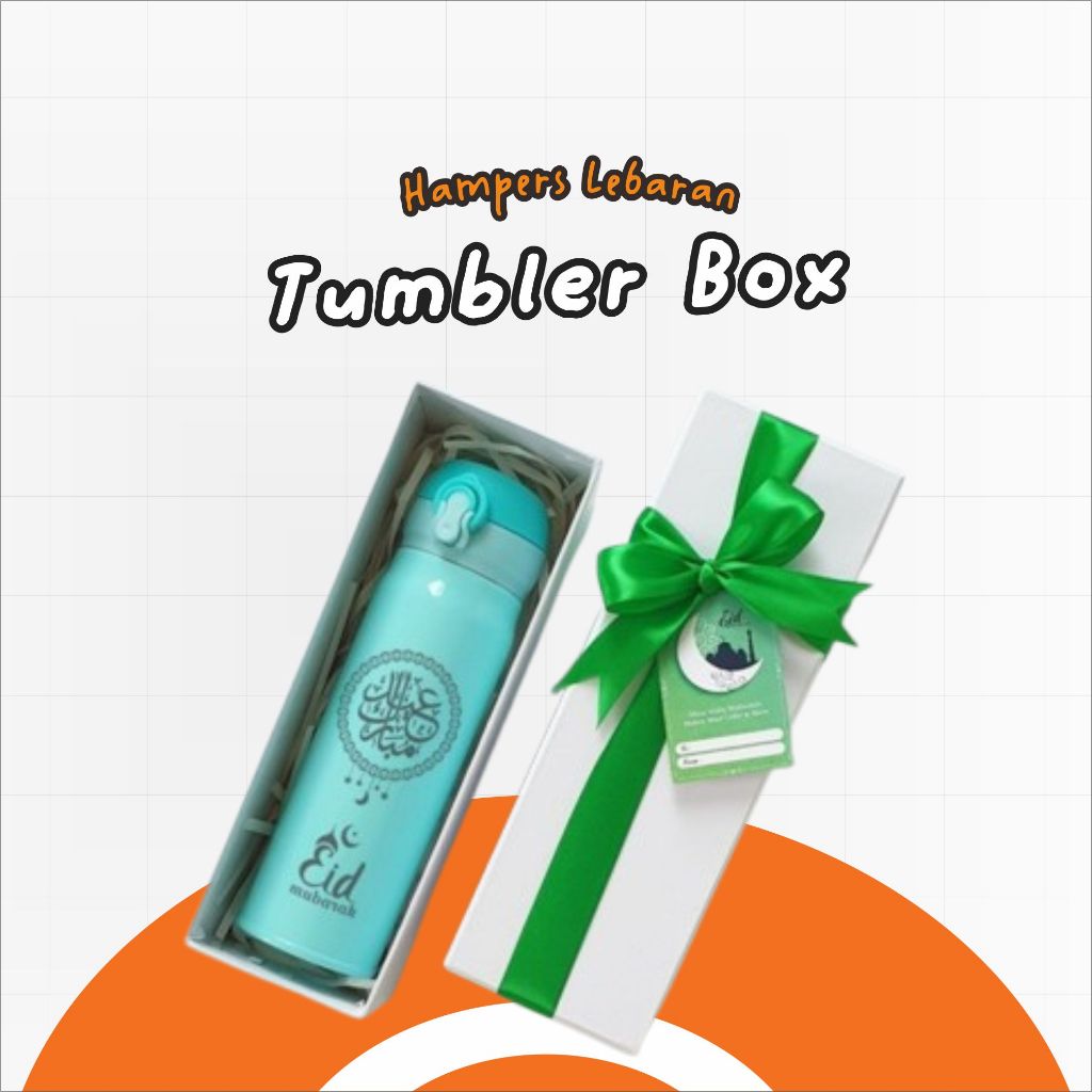 Hampers Lebaran Tumbler Grafir Box dan Kartu Ucapan