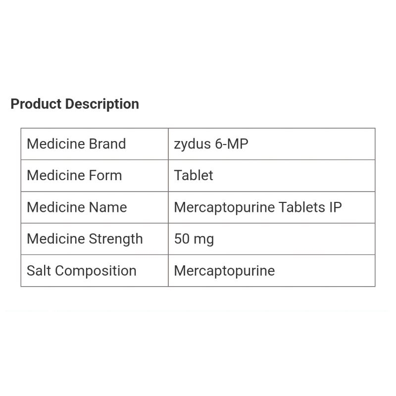 

Mercaptopurine tablet