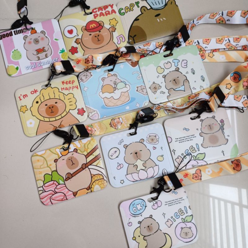 

id tag lanyard horizontal ID001 capybara