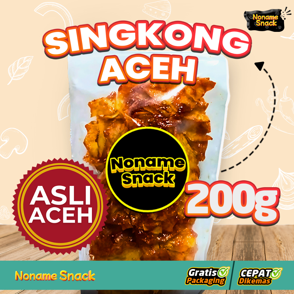 

NoName Snack - Camilan Tradisional Asli Singkong Asli Khas Aceh Gula Aren Non MSG 200gr