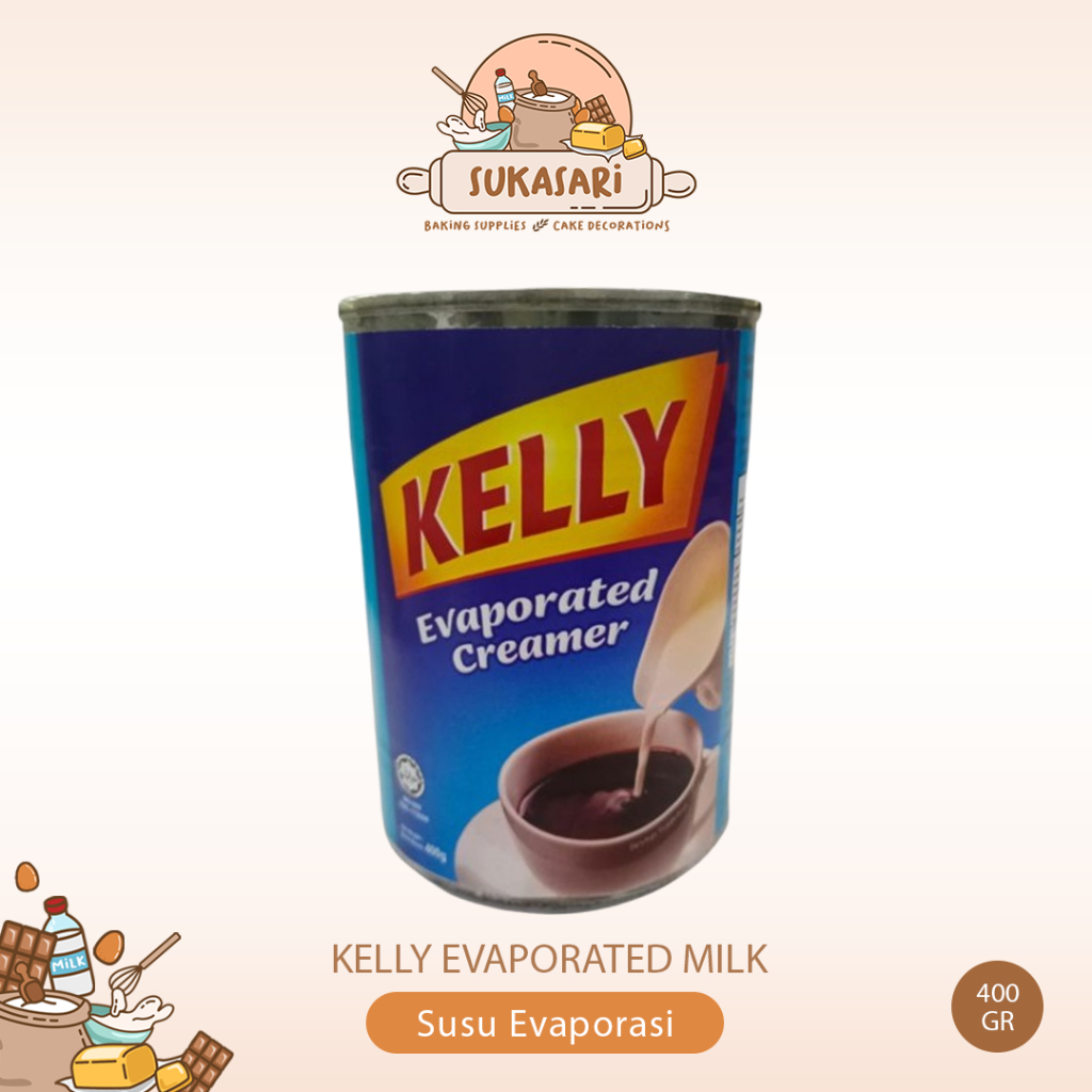 

Kelly Evaporated Milk 400gr Susu Evaporasi Krimer Creamer