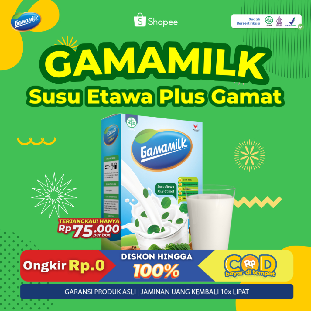 

GAMAMILK Susu Kambing Etawa Plus Gamat - HALAL Dan BPOM