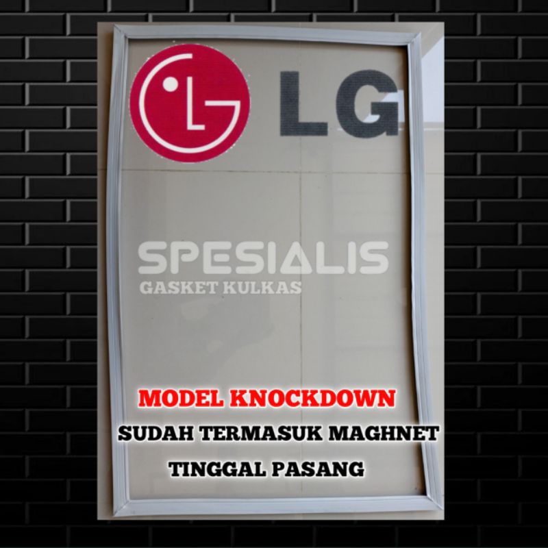 GASKET KARET PINTU KULKAS LG V212RV KNOCKDOWN 53 X 84 CM