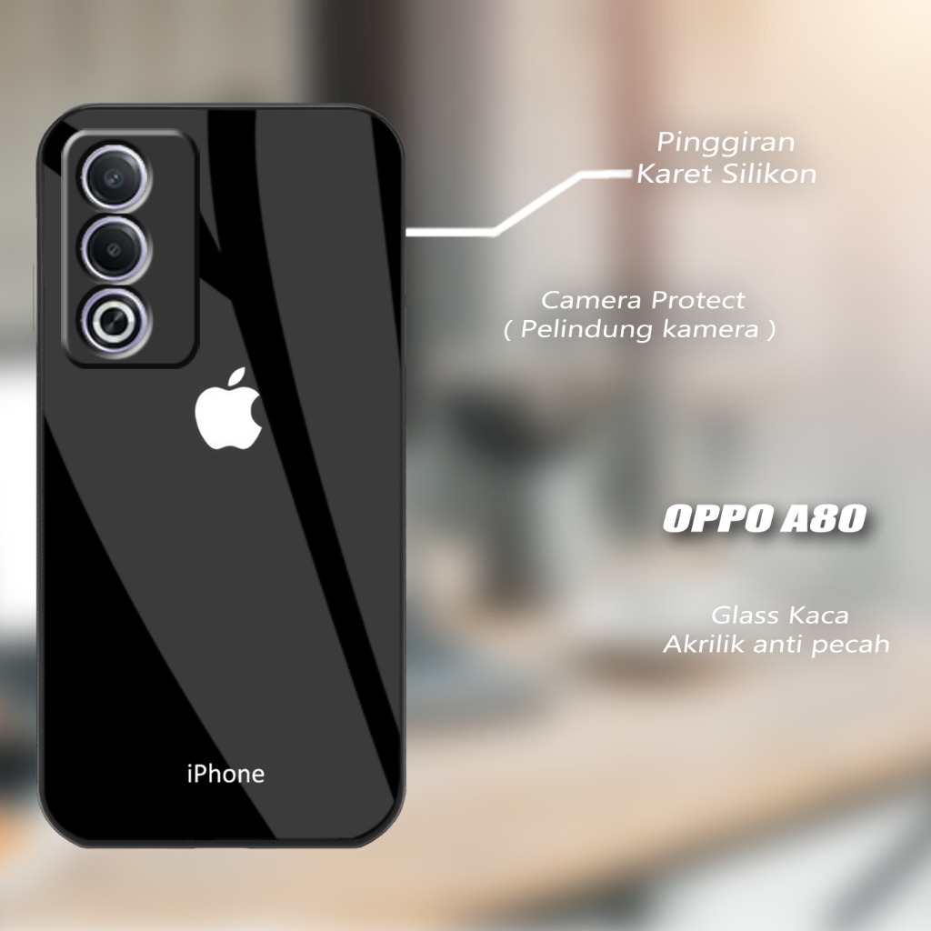 Softcase Glass Kaca Oppo A80 9 [SF150] Casing Handphone-Pelindung Handphone-Aksesoris Handphone Casi