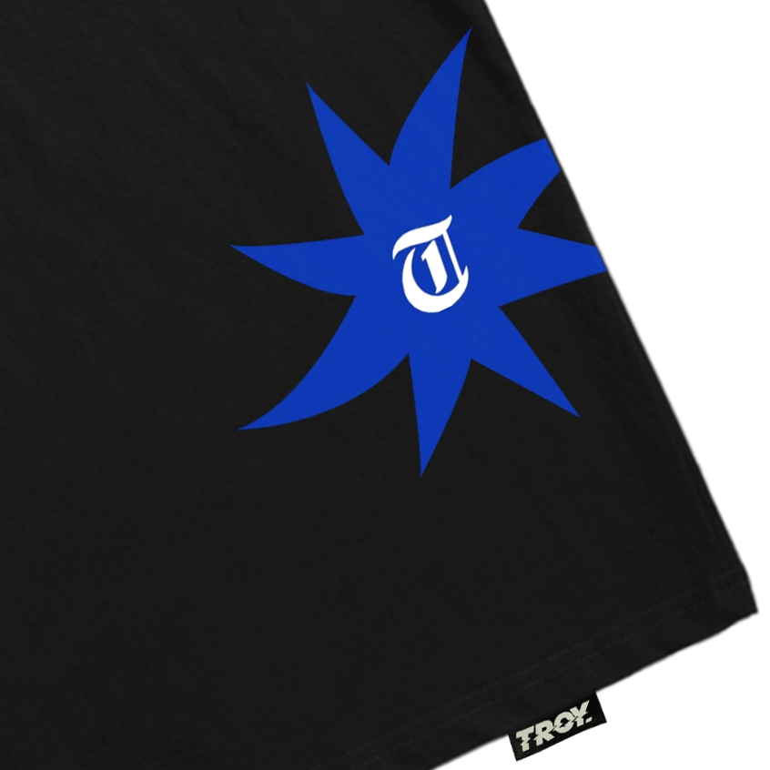 Troy Company Oversize Tshirt Black Armour Fearless - Kaos Oversize Hitam Lengan Pendek OVD 3015