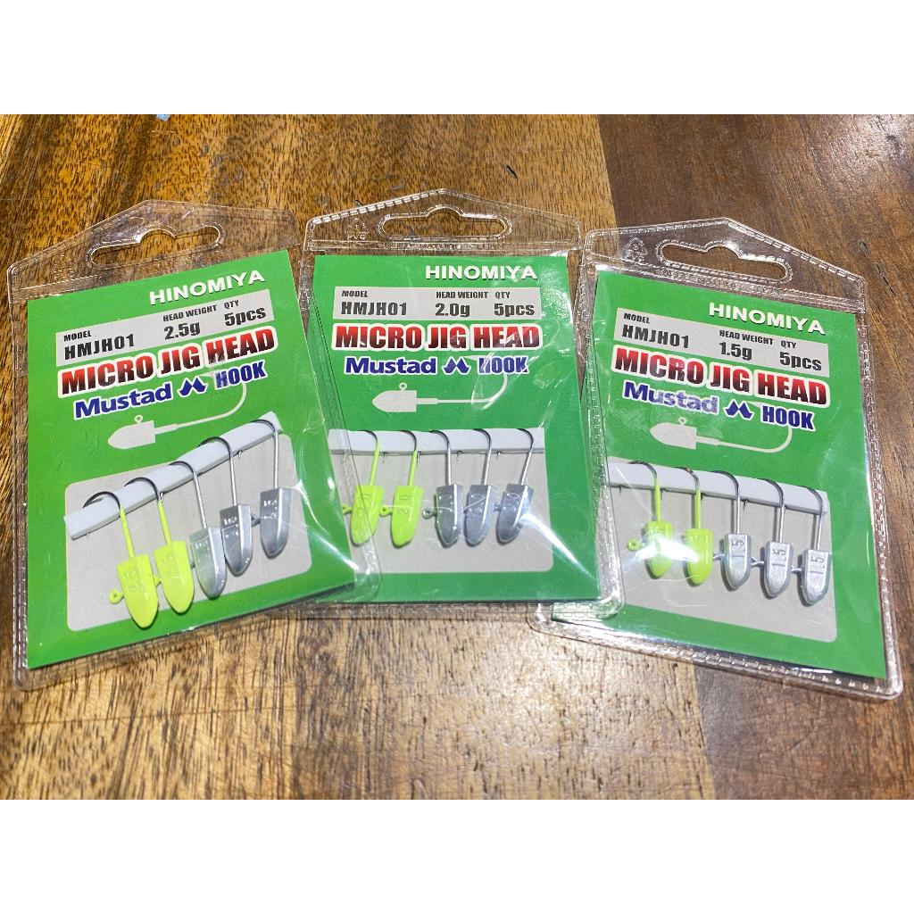 HINOMIYA MICRO JIG HEAD / MUSTAD HOOK / Model HMJH01 / All Size Jig Head / Jig Head Murah Kuat Origi