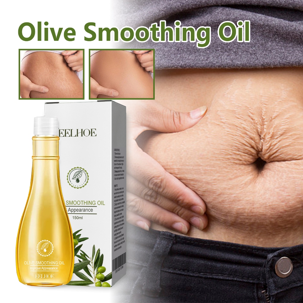 EELHOE Penghilang Stretch Mark Oil 150ml Penghilang Strechmark Olive Smoothing Oil Scar Repair Oil P