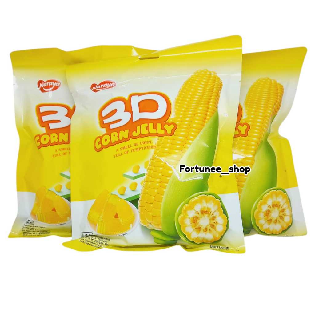 

Naraya 3D Corn Jelly 330 gr / Permen Jelly Rasa Jagung Manis Lebaran